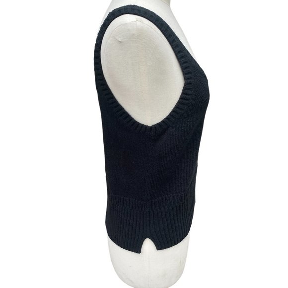 Madewell Minton Double Scoop Neck Boho Festival Neutral Knit Sweater Tank Top-S - Picture 6 of 15